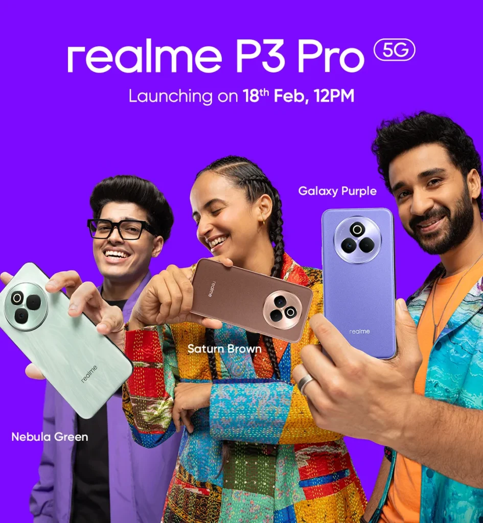 Realme P3 Pro design & colour options